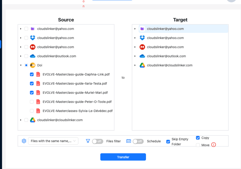 Selecting DOI files