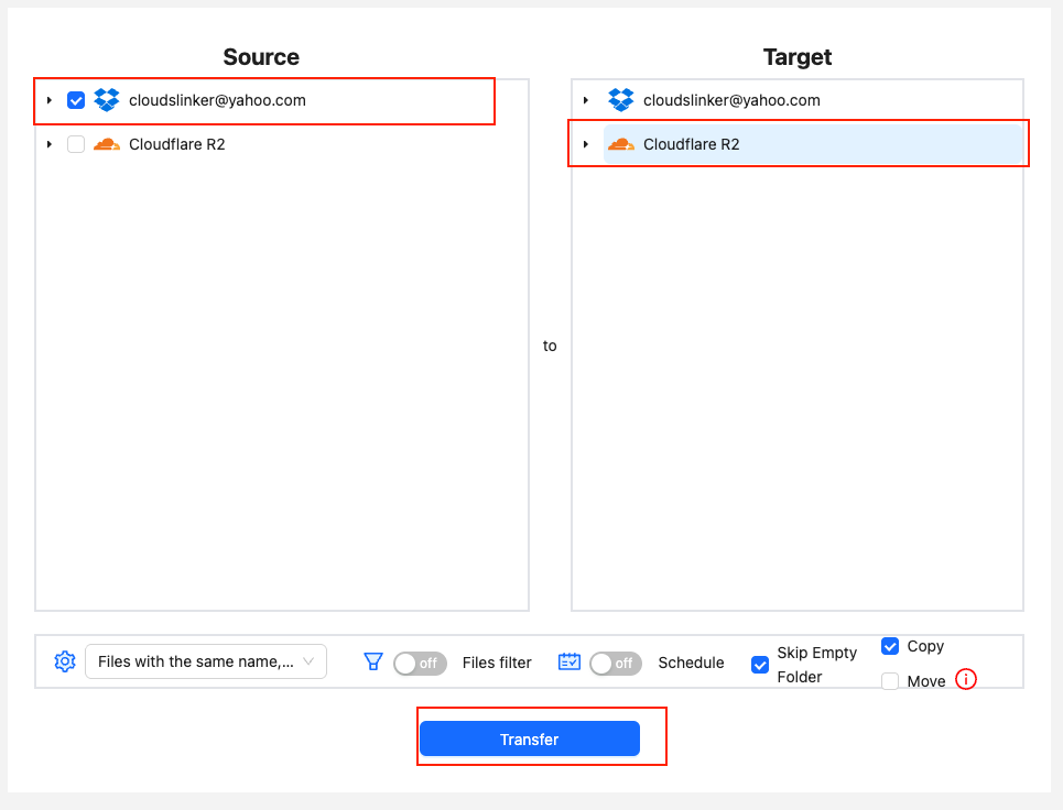 Starting Dropbox to Cloudflare R2 transfer