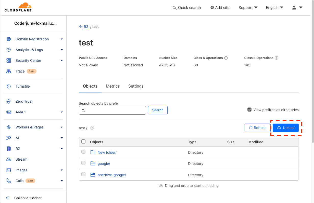 Uploading files to Cloudflare R2