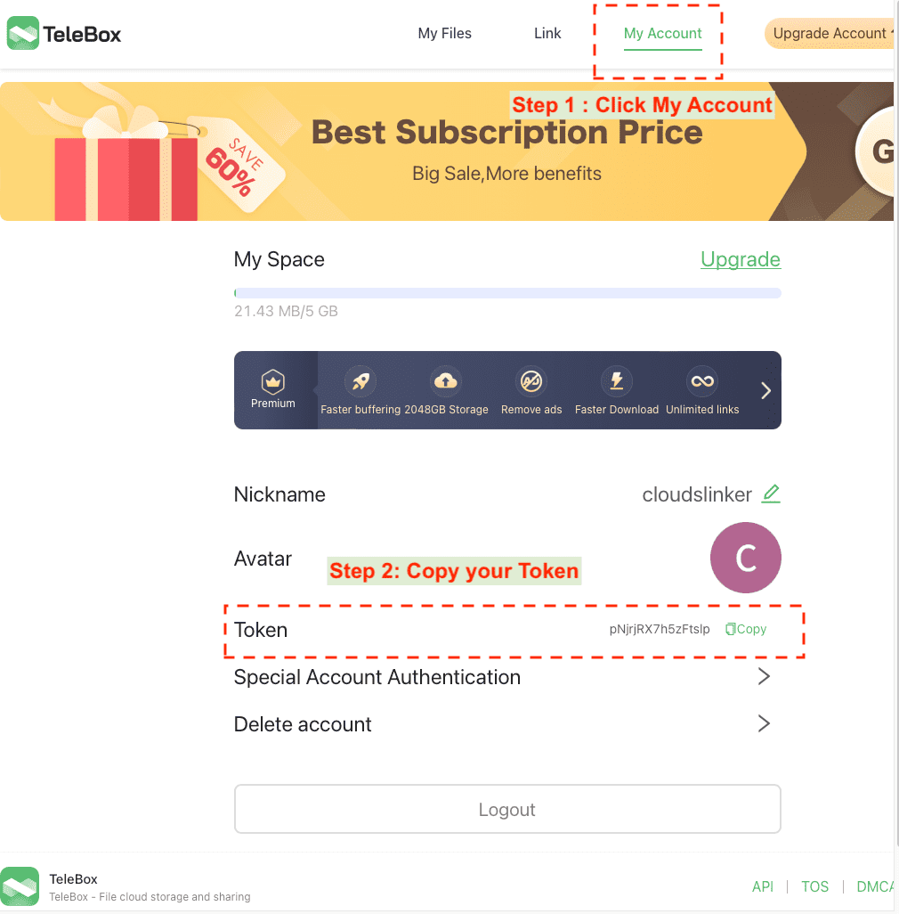 Get TeleBox Token