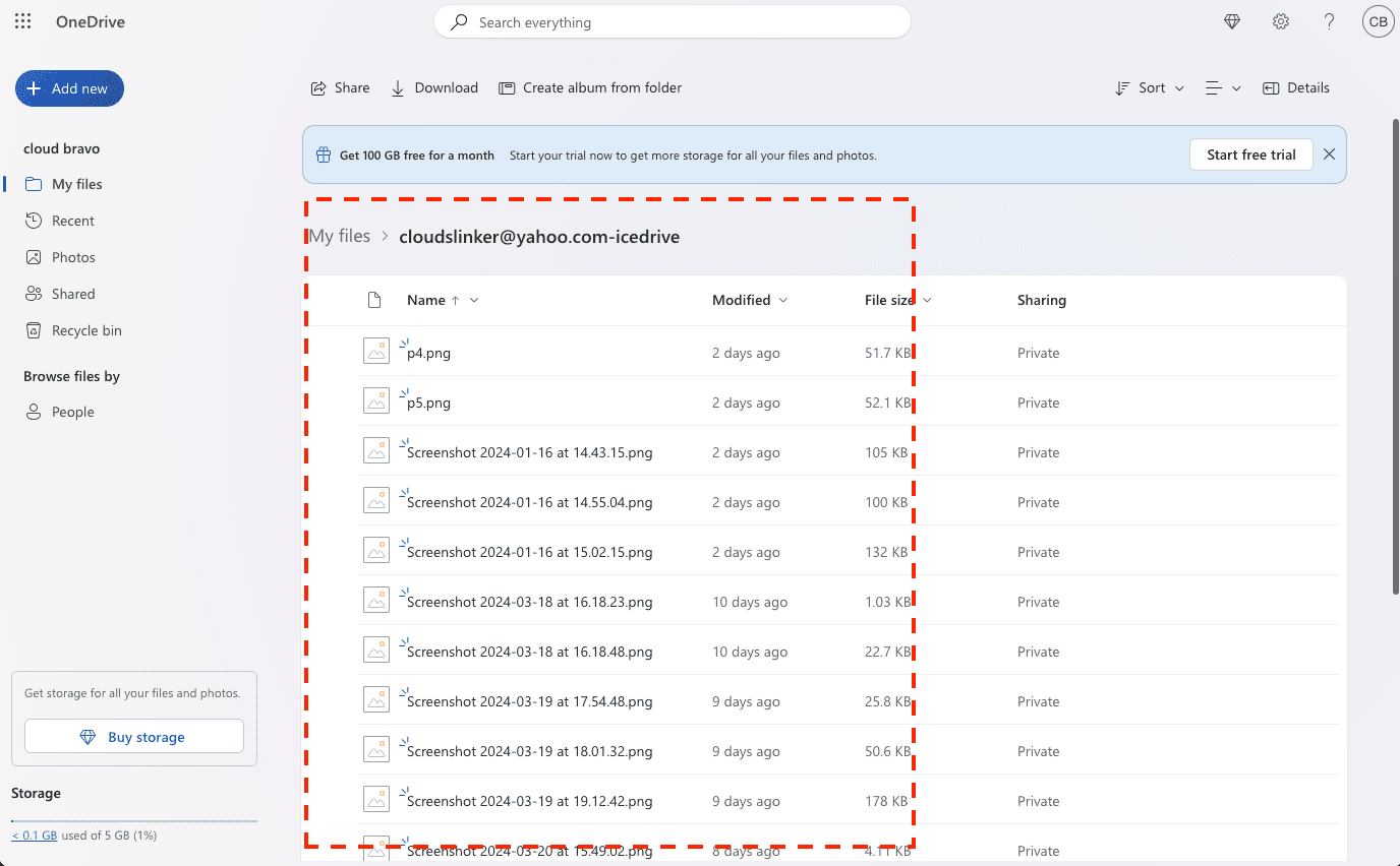 Verifying file migration in OneDrive