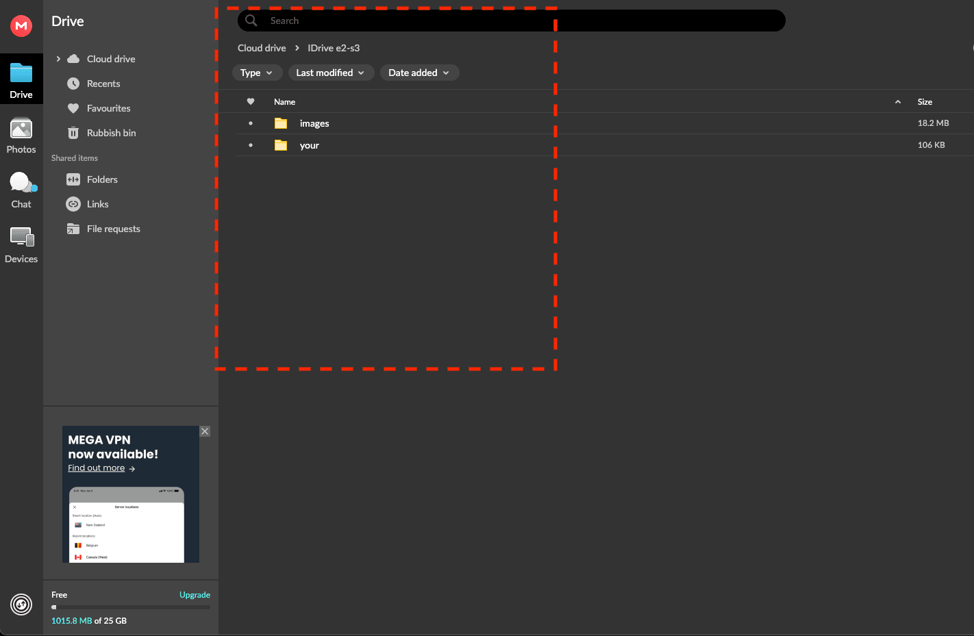 Reviewing file migration to Mega