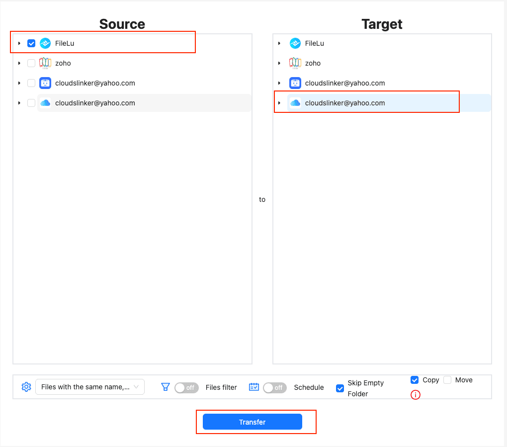 Configuring file transfer settings