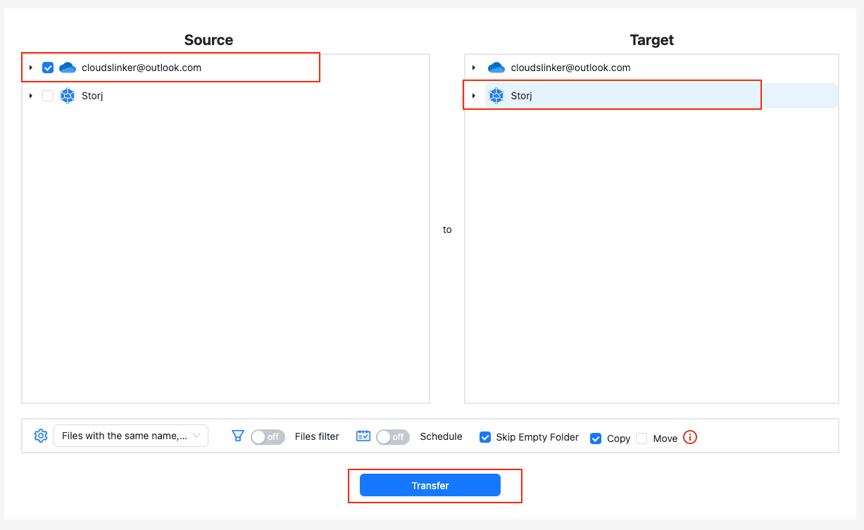Setting Up File Transfers in CloudsLinker