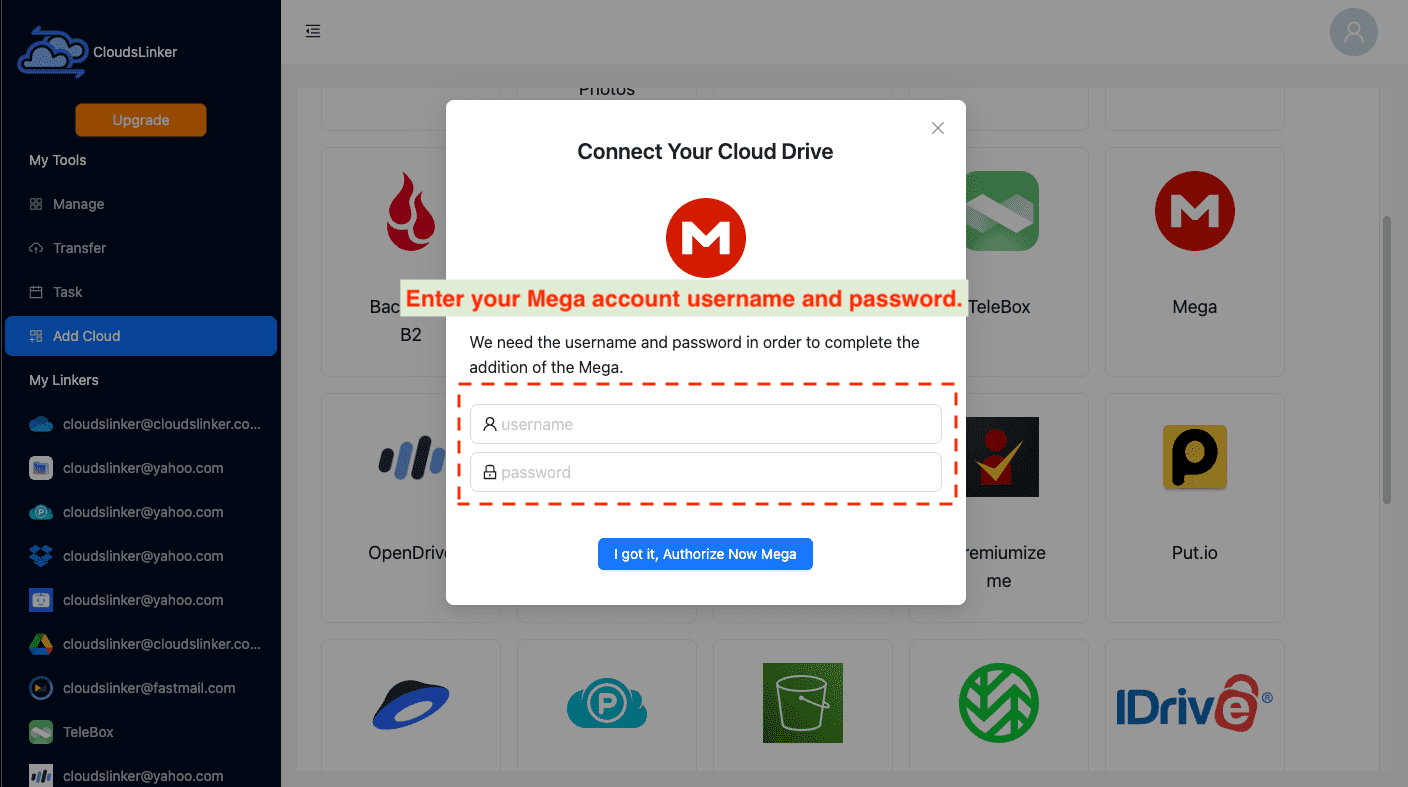 Configuring PikPak on Cloudslinker