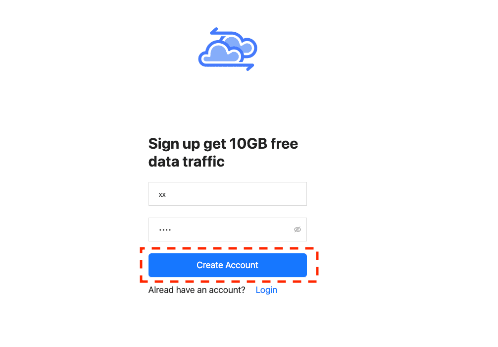 Create a cloudslinker account