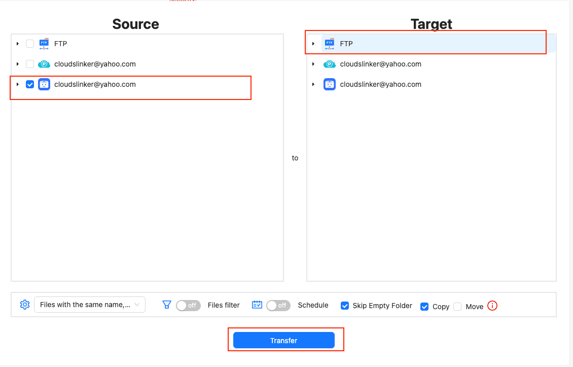 Setting up PikPak to FTP/SFTP transfer in CloudsLinker