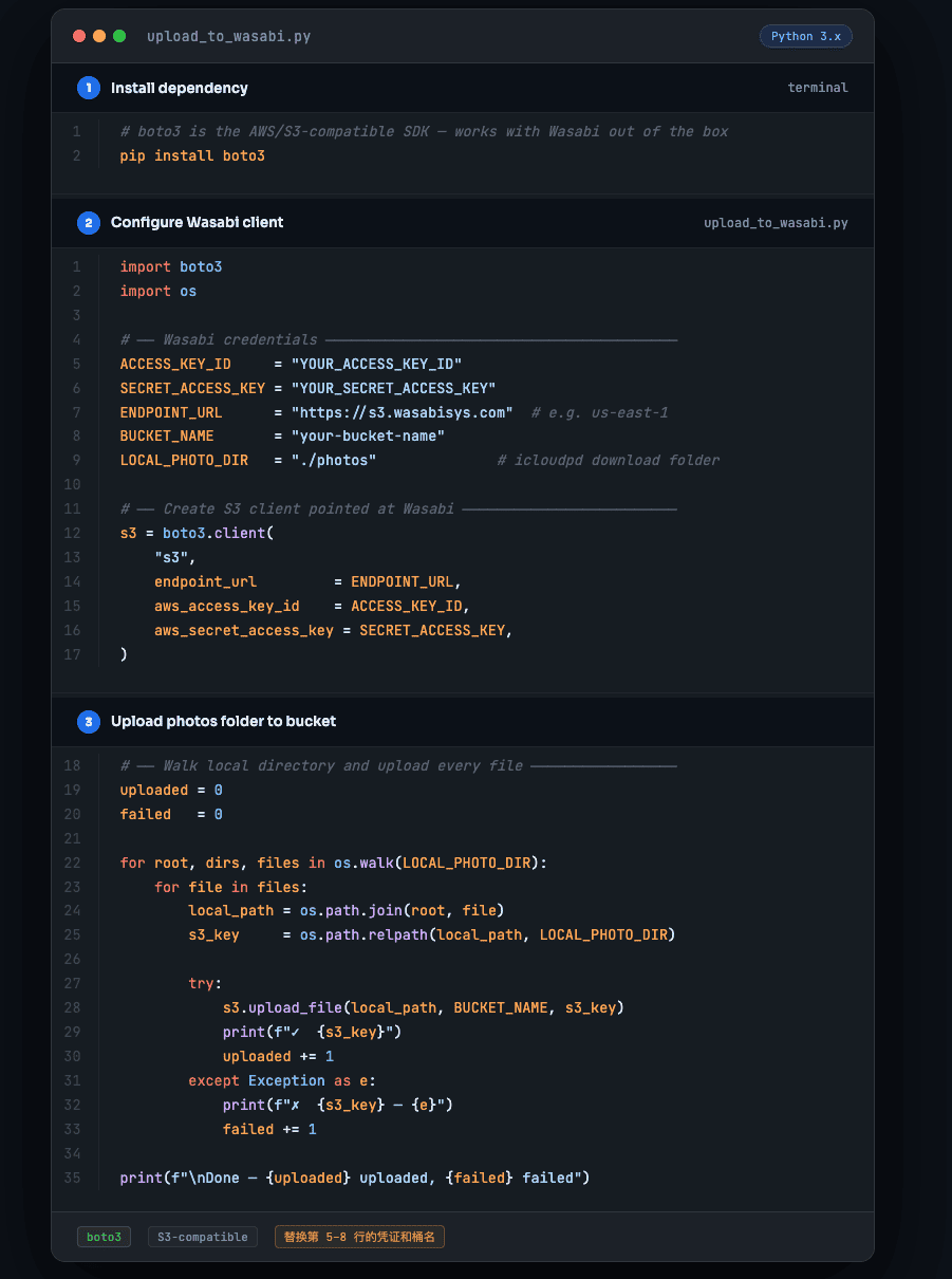 icloud-photos-downloader terminal download process