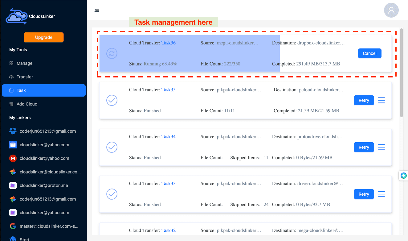 Confirming file transfer completion