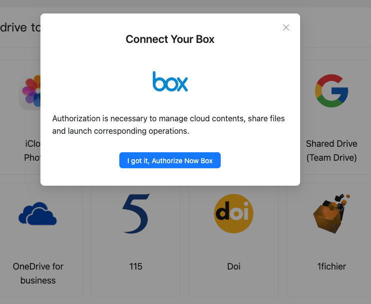 Connect Box using OAuth 2.0 in CloudsLinker