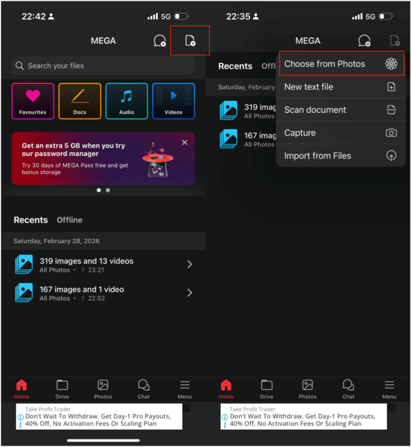 Upload Photos to OneDrive using iPhone