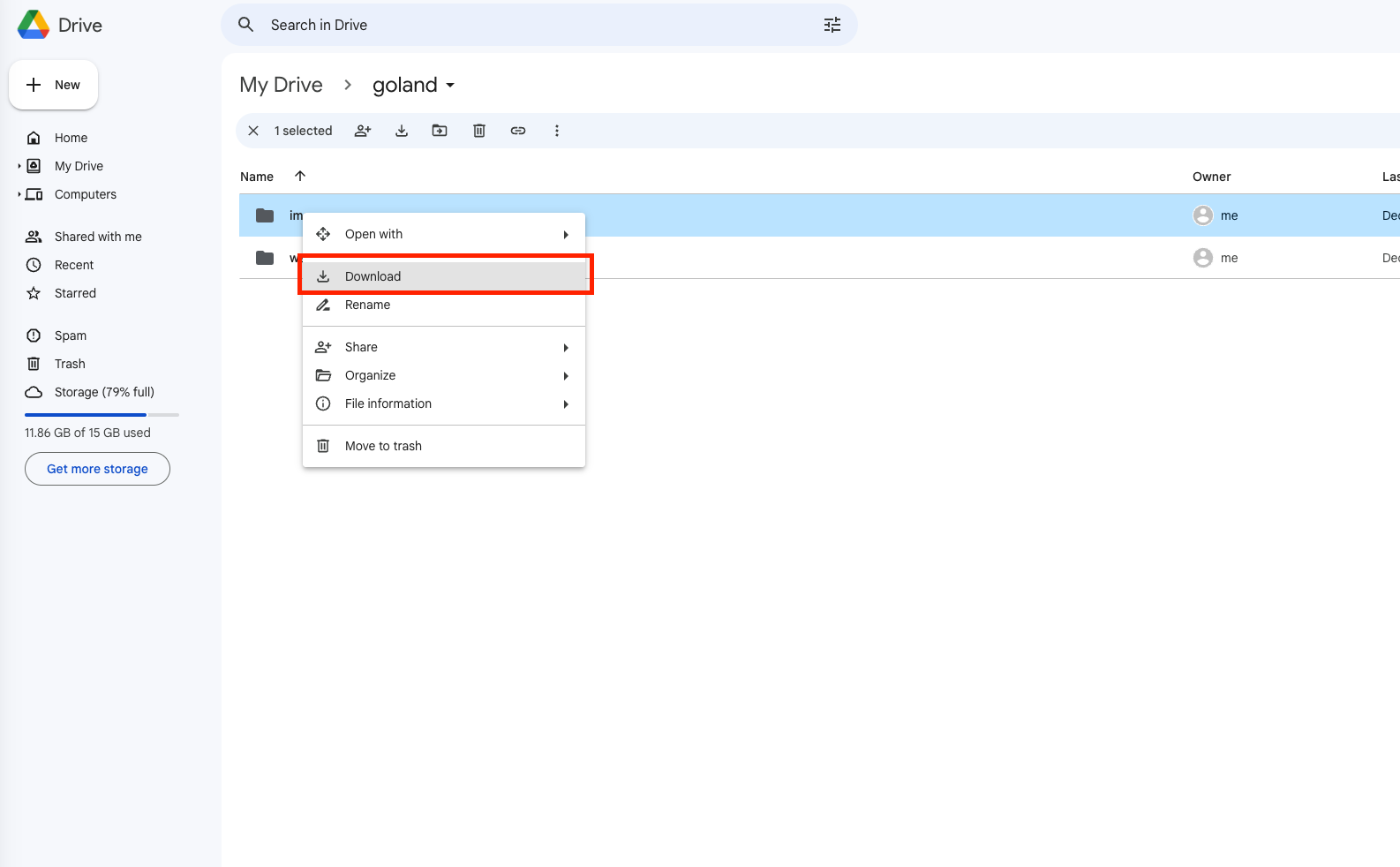 Downloading Images from Google Drive