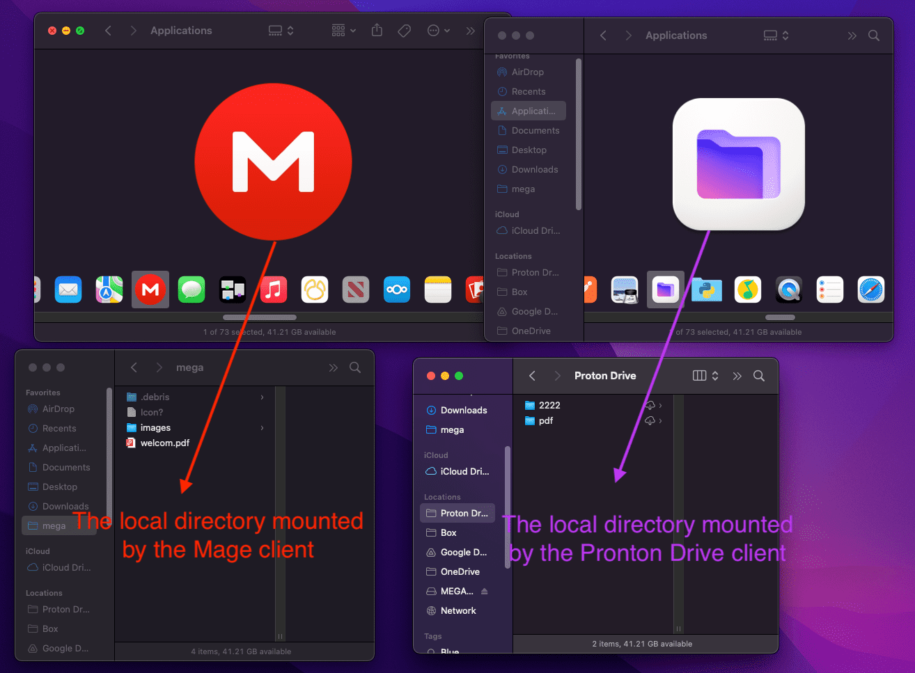 Download Mega and Proton Drive Desktop Clients