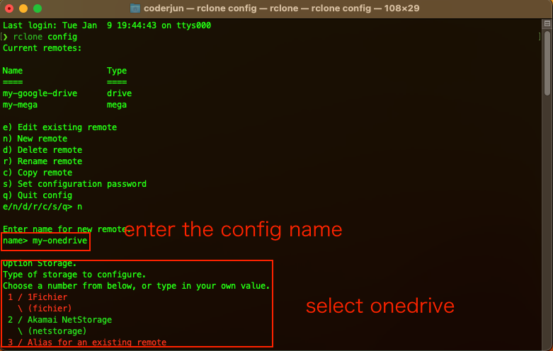 Configuring OneDrive with Rclone